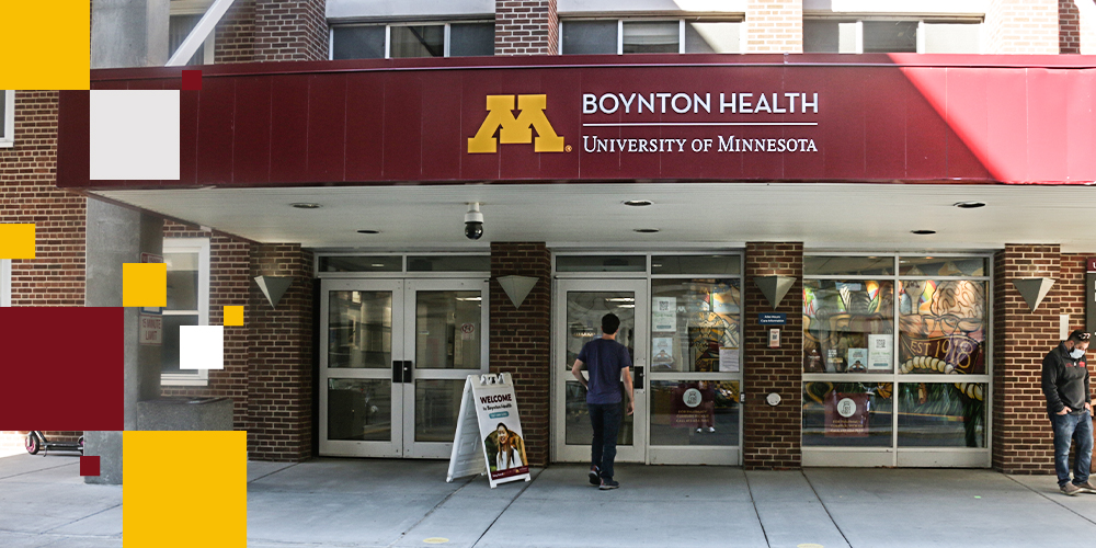 Front entry of Boynton Health East Bank